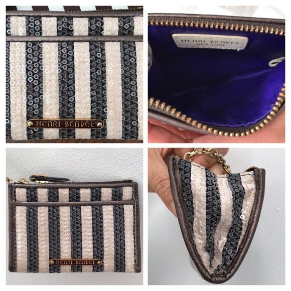 henri bendel Handbags - HENRI BENDEL Sequin Case +Keychain